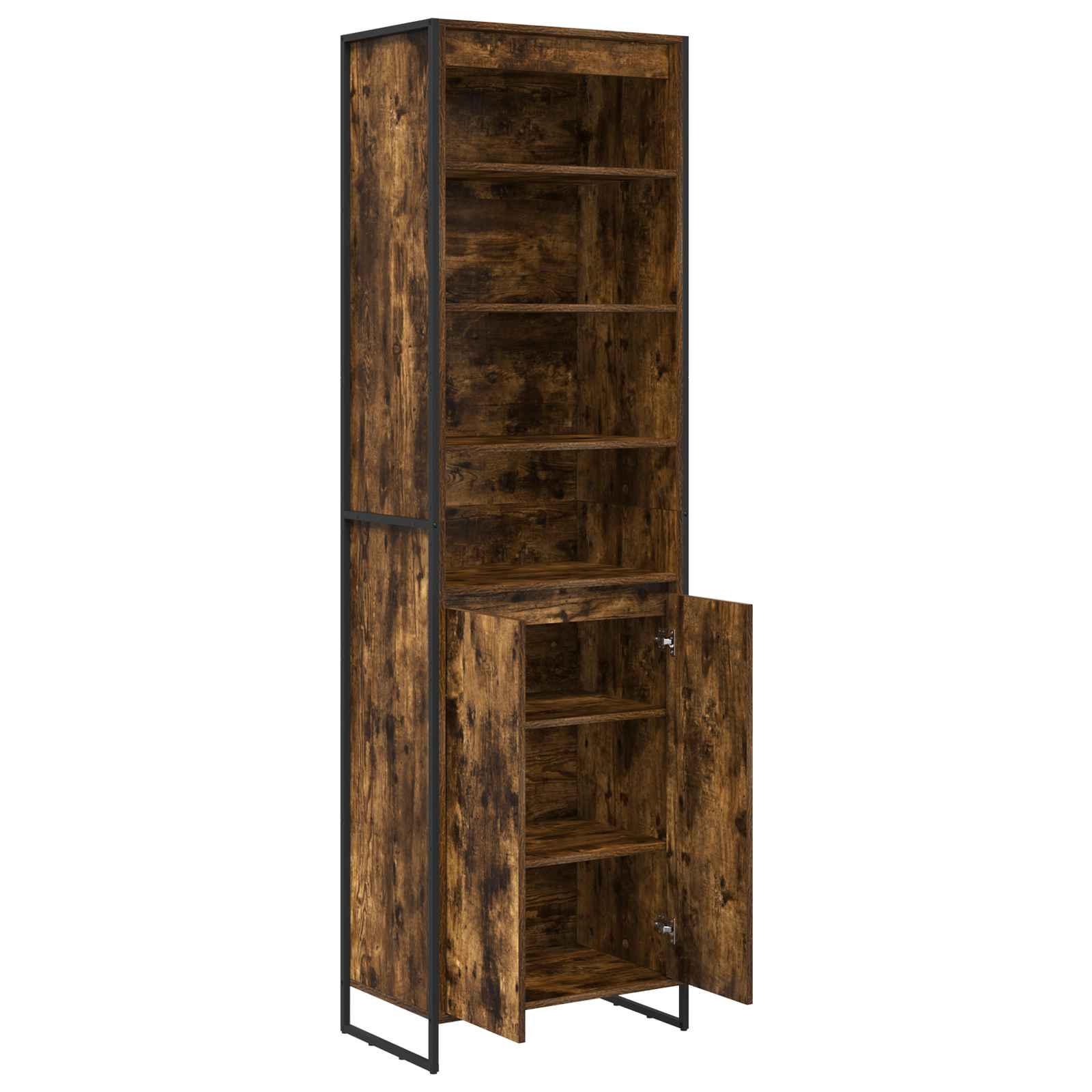 Armoires Hautes Chêne Fumé 60 x 36 x 200 cm Bois d'ingénierie