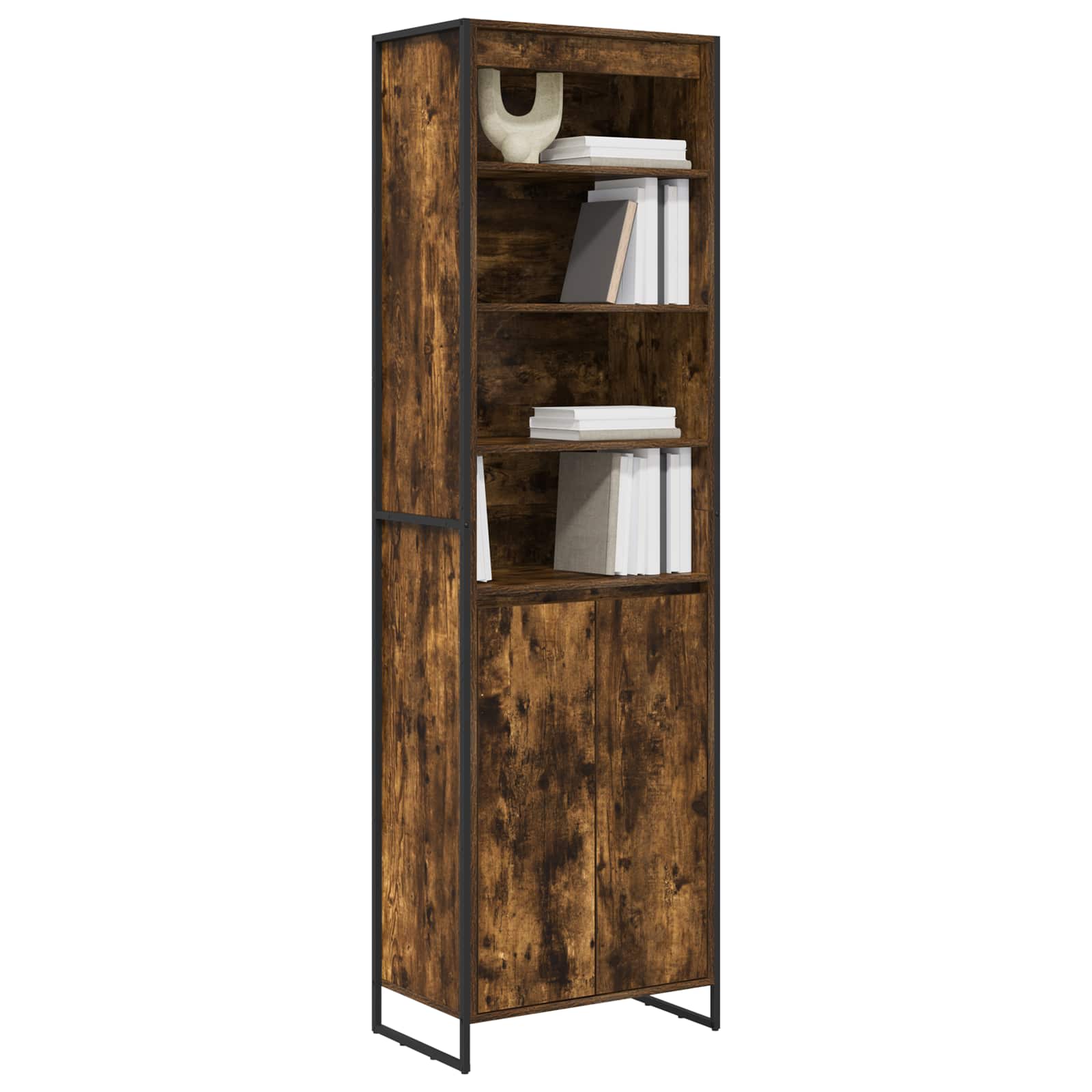 Armoires Hautes Chêne Fumé 60 x 36 x 200 cm Bois d'ingénierie