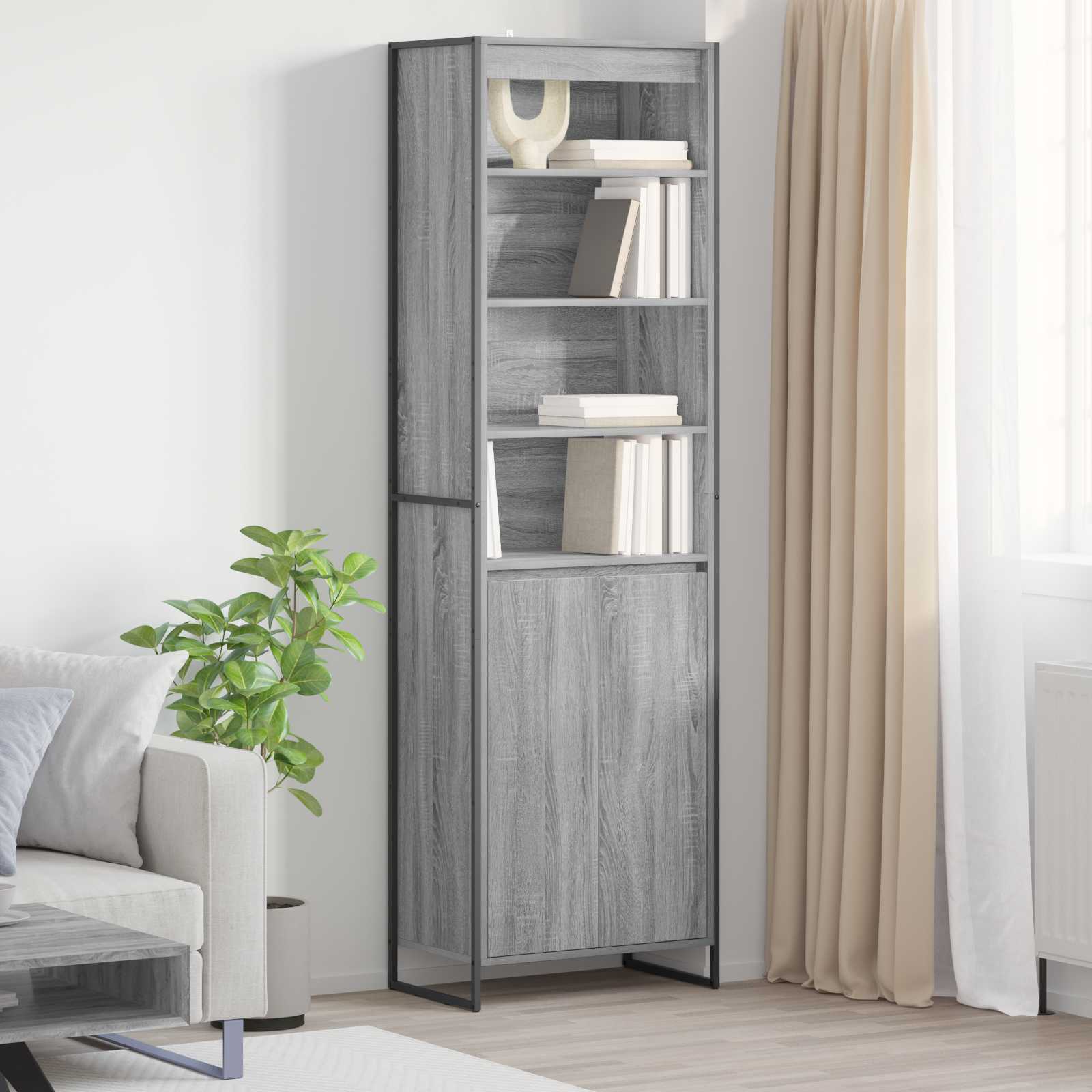 Armoires Hautes Gris Sonoma 60 x 36 x 200 cm Bois d'ingénierie - XIOS