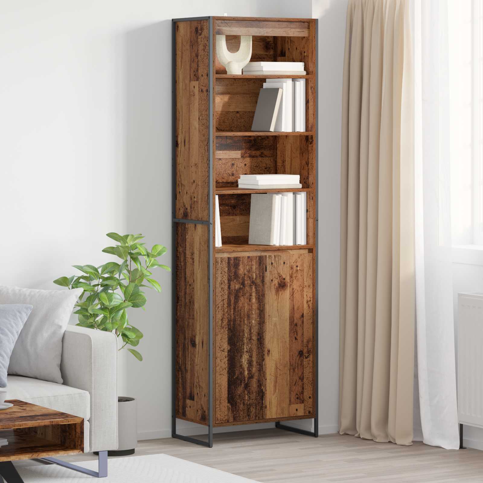Armoires Hautes Bois Ancien 60 x 36 x 200 cm Bois d'ingénierie - XIOS