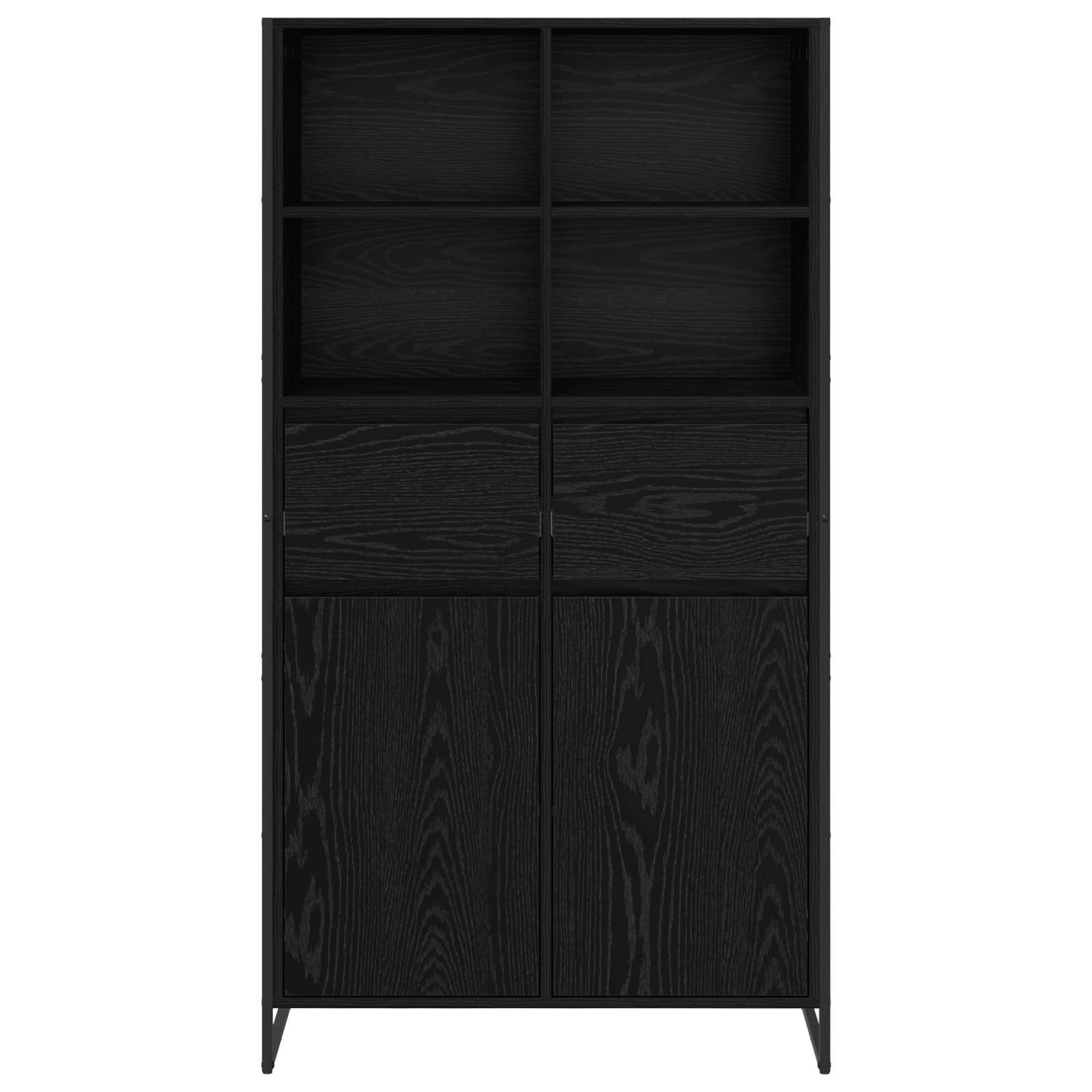 Buffet 2 pcs Chêne noir 81 x 36 x 150.5 cm Bois d'ingénierie - XIOS