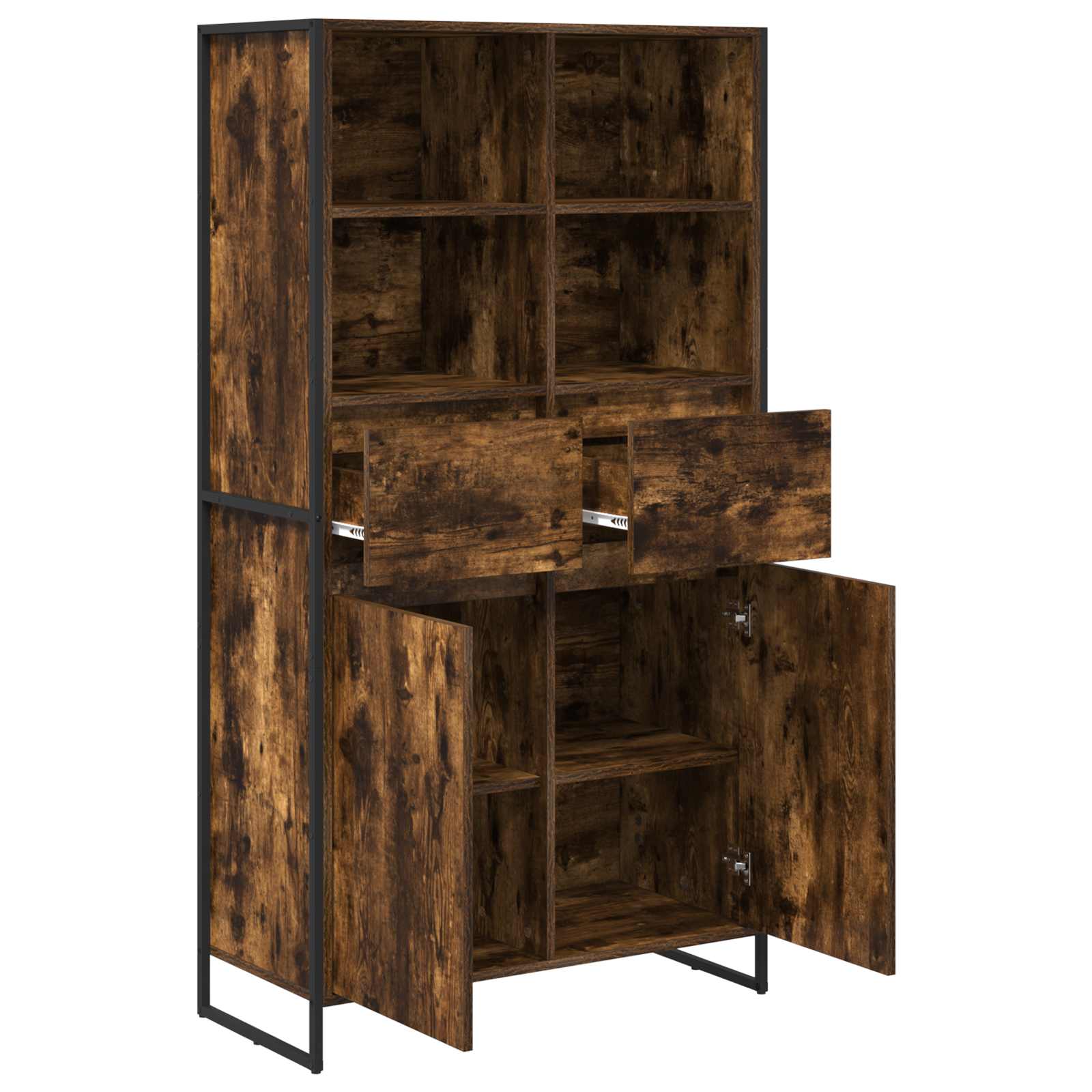 Buffet Chêne Fumé 81 x 36 x 150.5 cm Bois d'ingénierie - XIOS