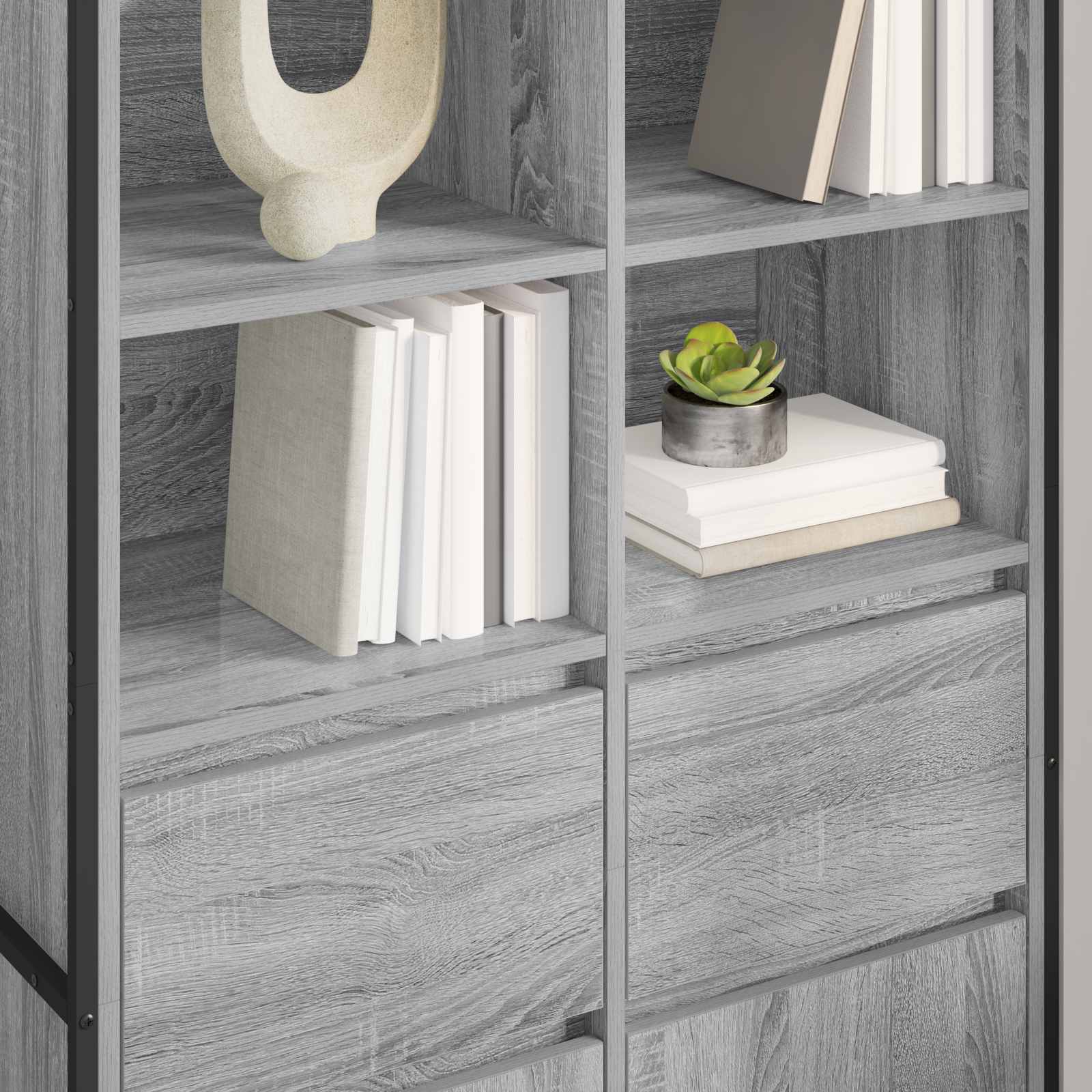 Buffet Gris Sonoma 81 x 36 x 150.5 cm Bois d'ingénierie - XIOS