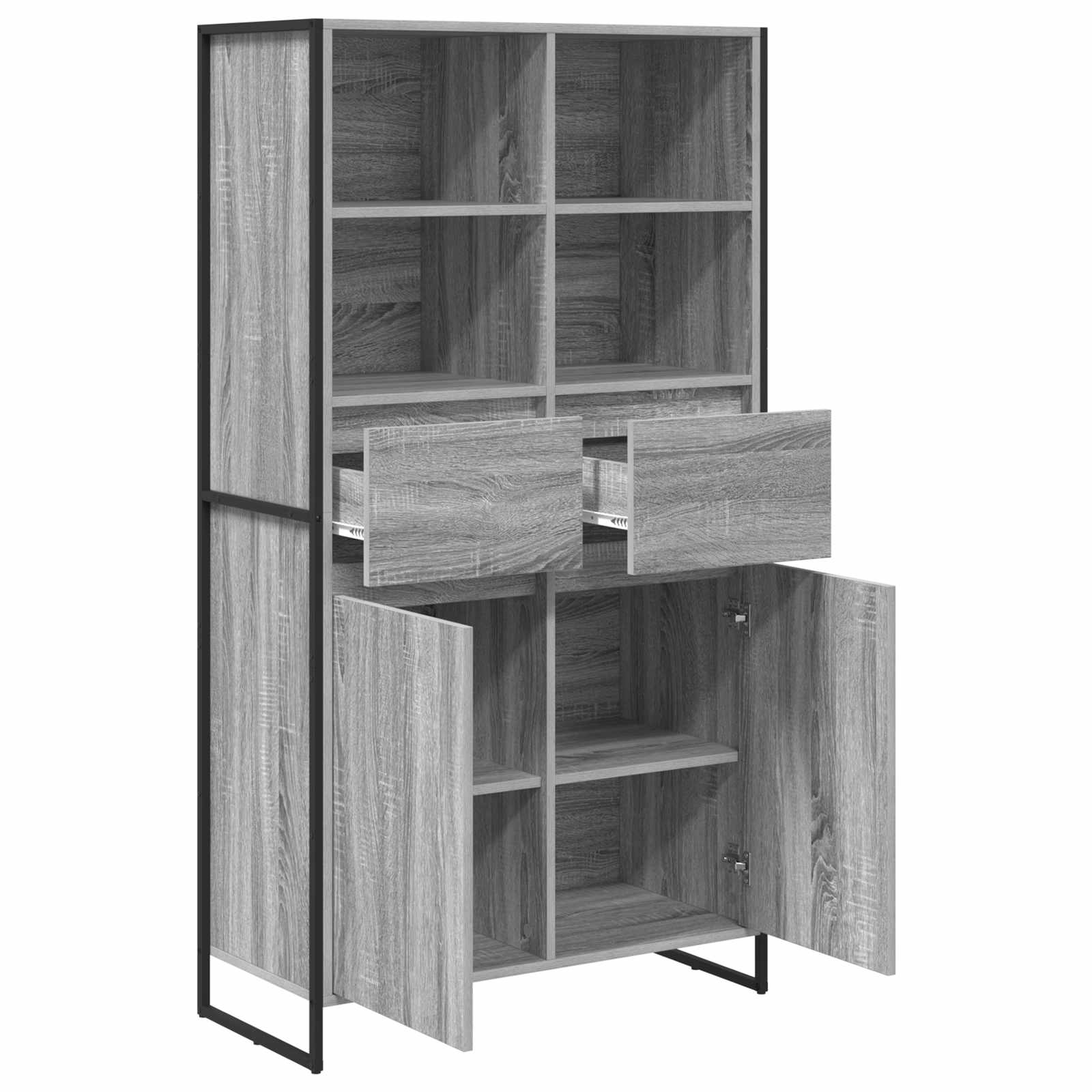 Buffet Gris Sonoma 81 x 36 x 150.5 cm Bois d'ingénierie - XIOS