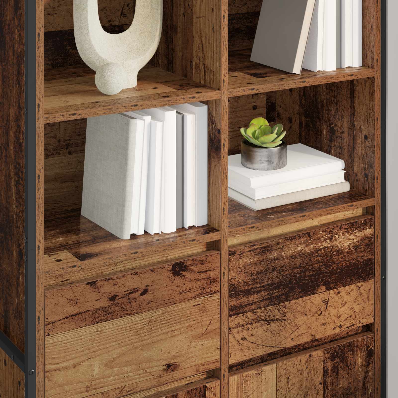 Buffet 2 pcs Bois Ancien 81 x 36 x 150.5 cm Bois d'ingénierie - XIOS