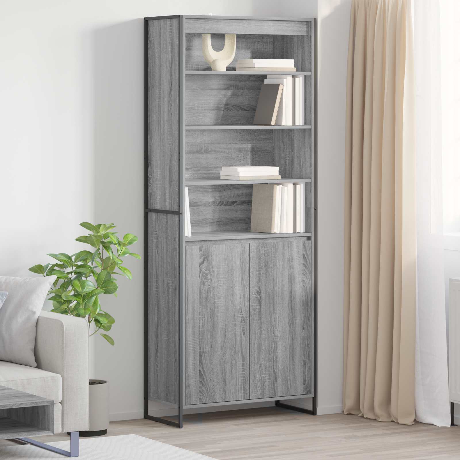Armoires Hautes Gris Sonoma 79 x 36 x 200 cm Bois d'ingénierie