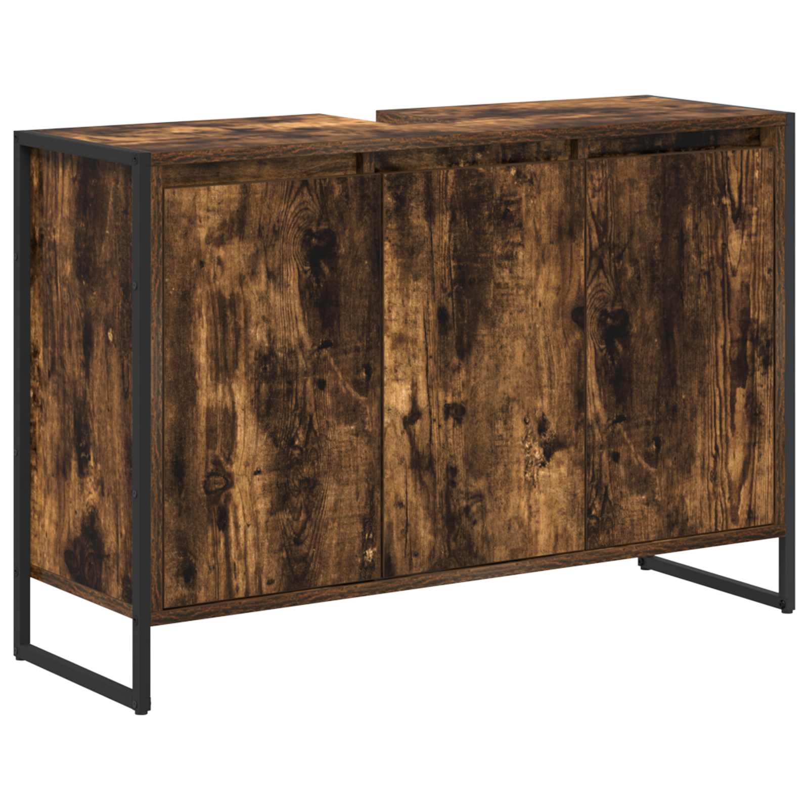 Ensemble de mobilier de salle de bain 4 pièces Chêne fumé