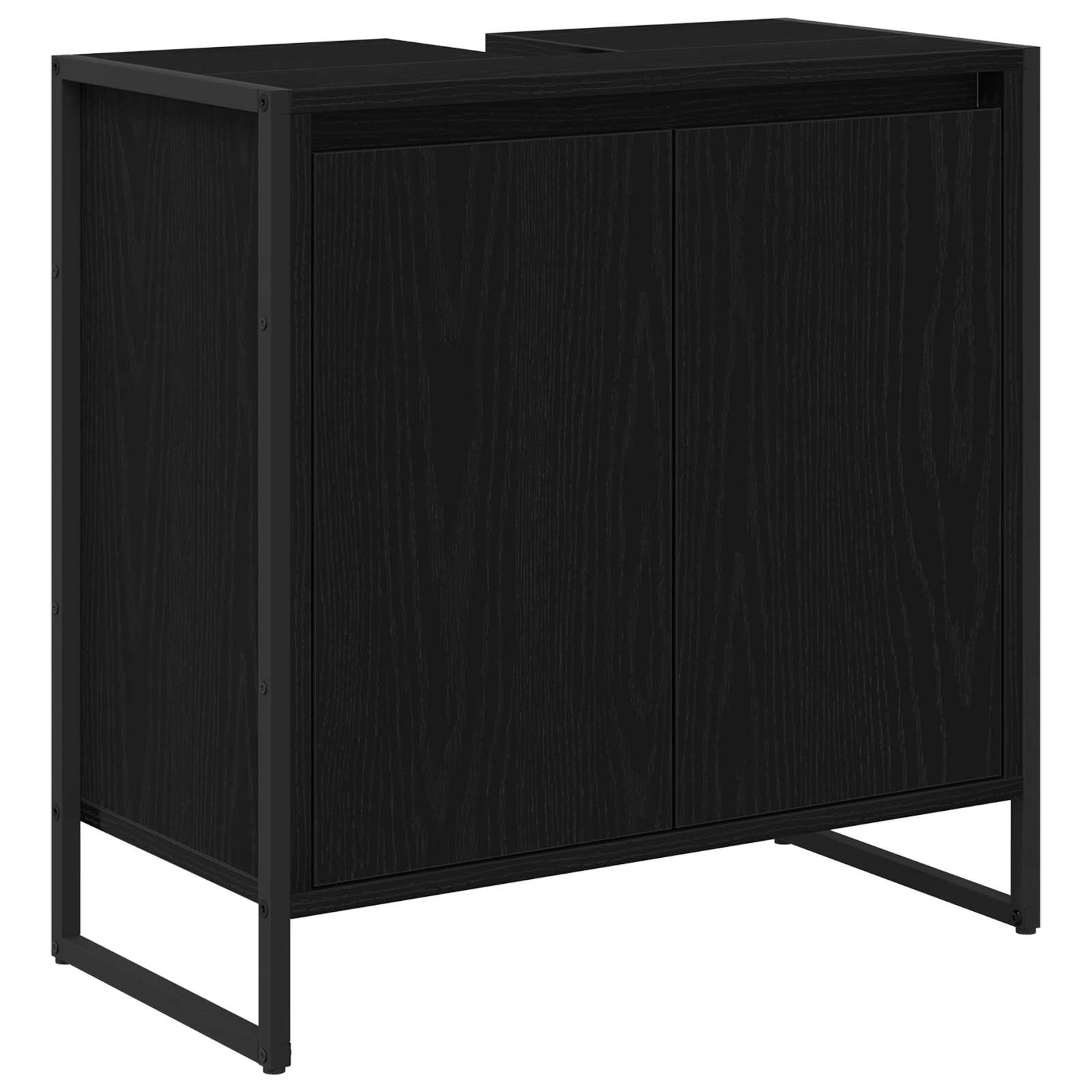 Ensemble de mobilier de salle de bain 4 pièces Chêne noir