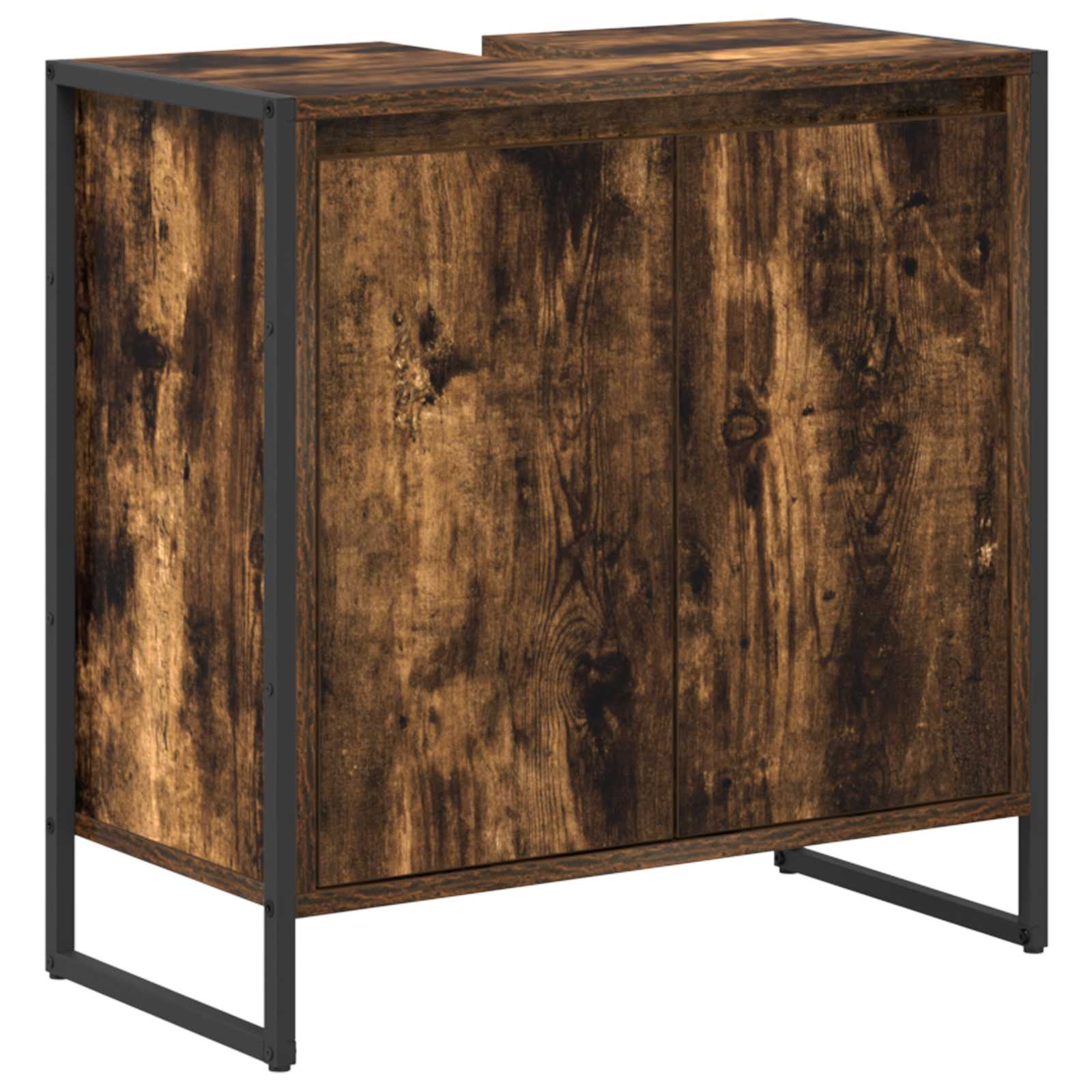 Ensemble de mobilier de salle de bain 4 pièces Chêne fumé