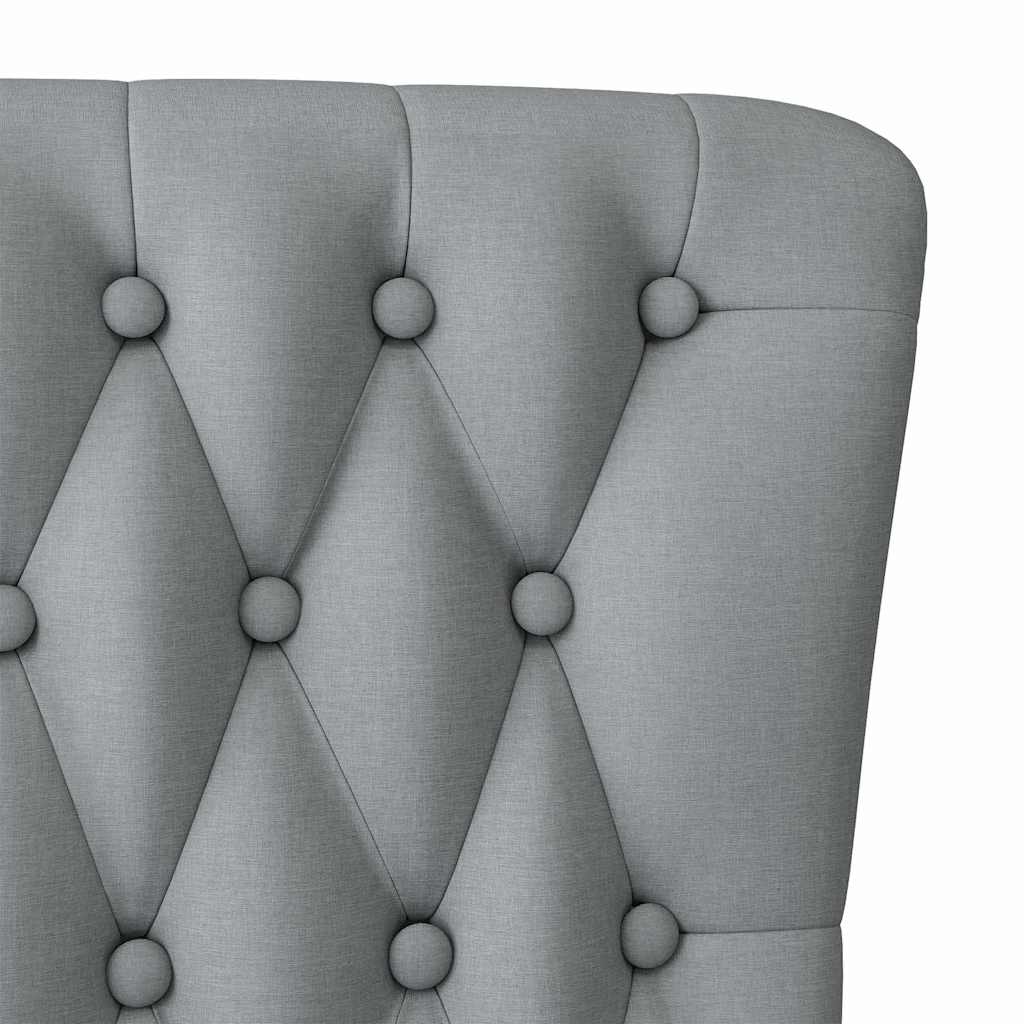Fauteuil à pantoufle Gris clair 56,5 x 70 x 110 cm tissu - XIOS