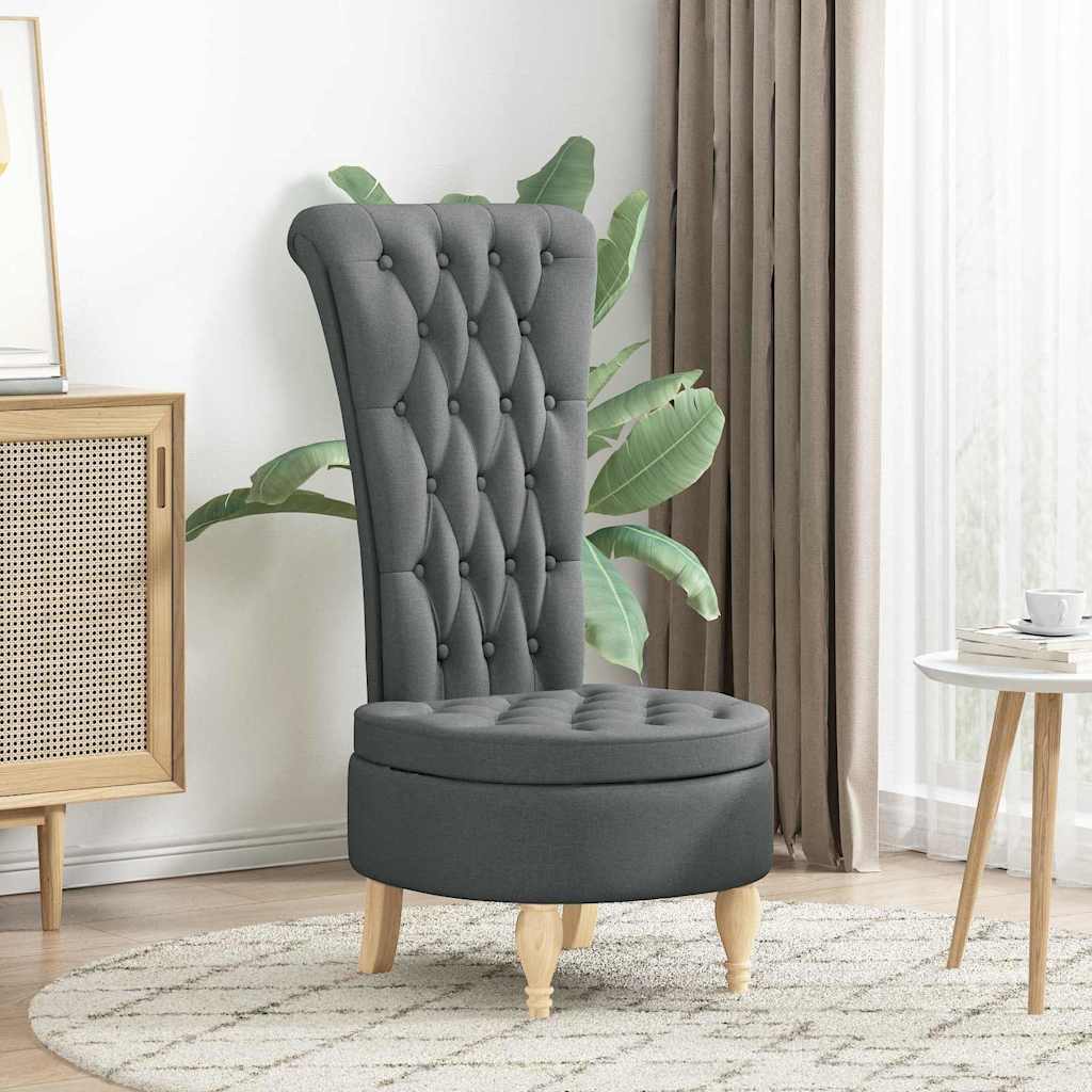 Fauteuil à pantoufle Gris foncé 56,5 x 70 x 110 cm tissu - XIOS