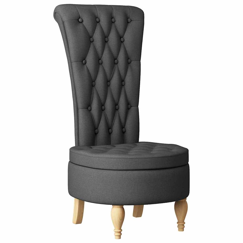 Fauteuil à pantoufle Gris foncé 56,5 x 70 x 110 cm tissu - XIOS