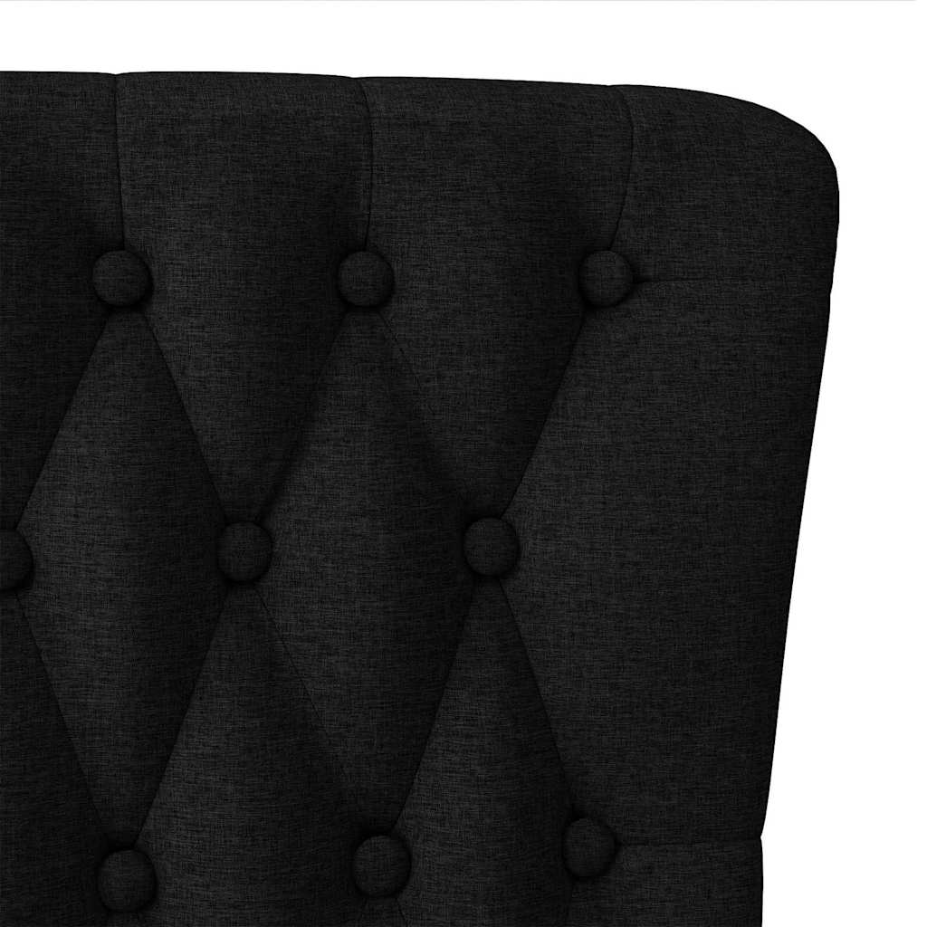 Fauteuil à pantoufle Noir 56,5 x 70 x 110 cm tissu - XIOS