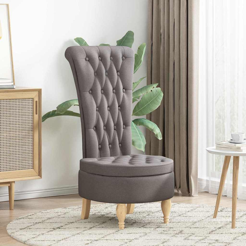 Fauteuil à pantoufle Taupe 56,5 x 70 x 110 cm tissu - XIOS
