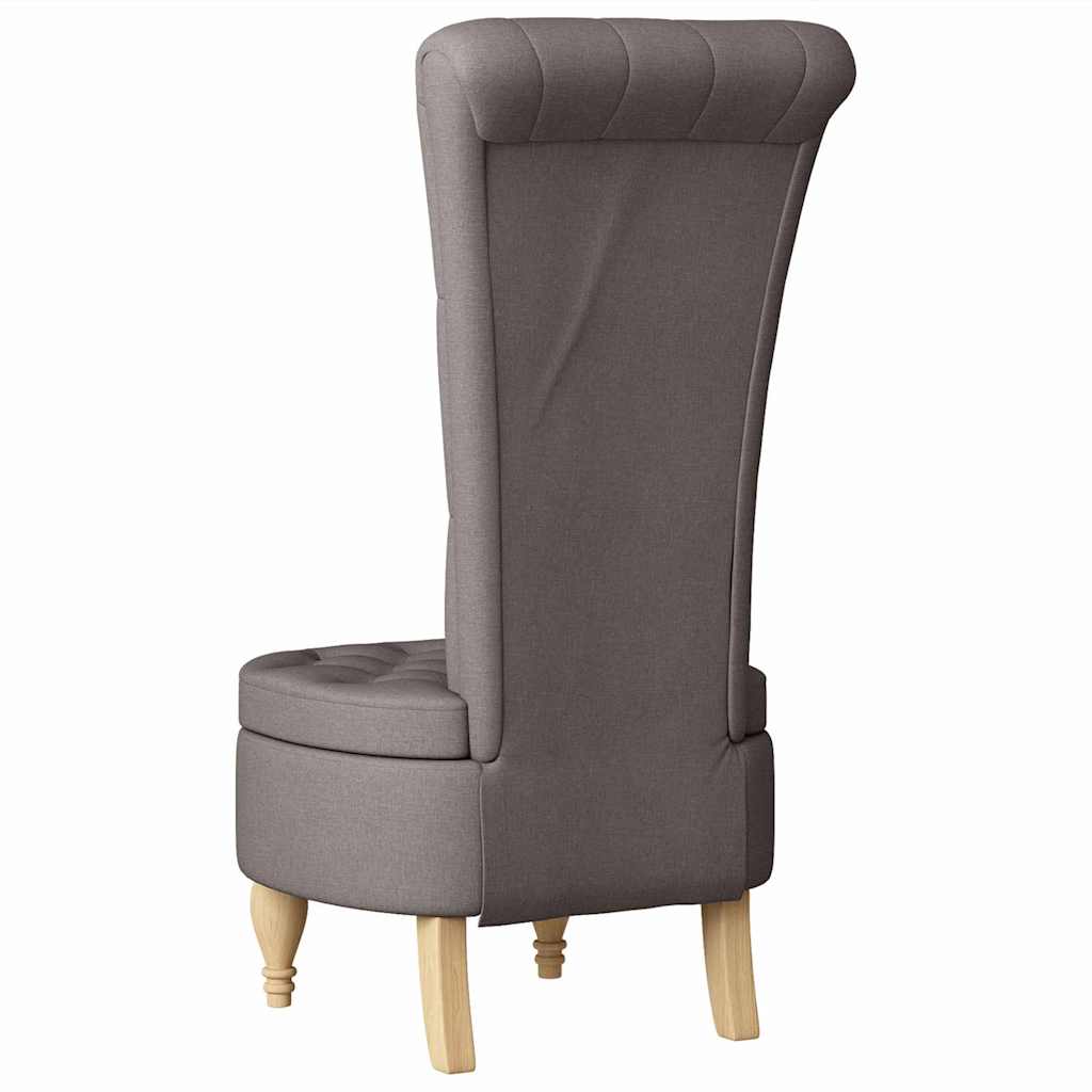 Fauteuil à pantoufle Taupe 56,5 x 70 x 110 cm tissu - XIOS