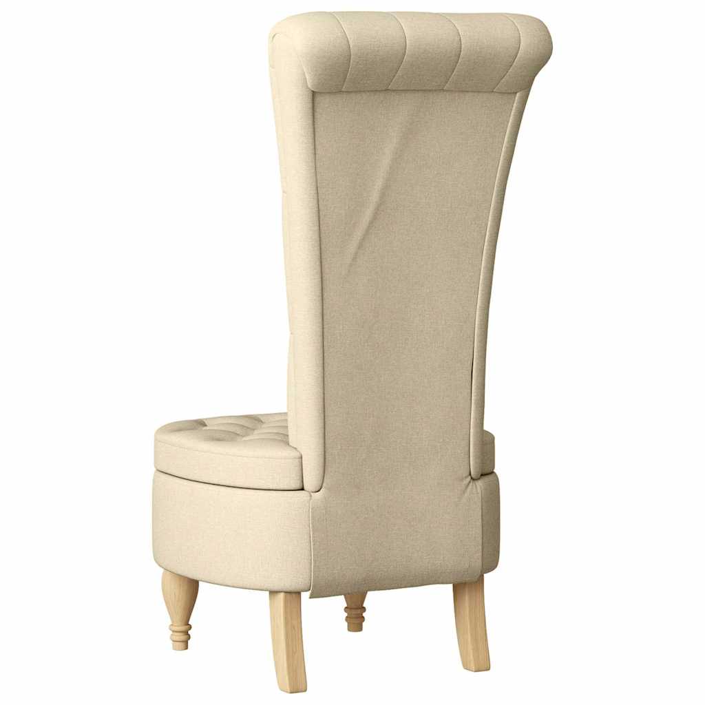 Fauteuil à pantoufle Crème 56,5 x 70 x 110 cm tissu - XIOS