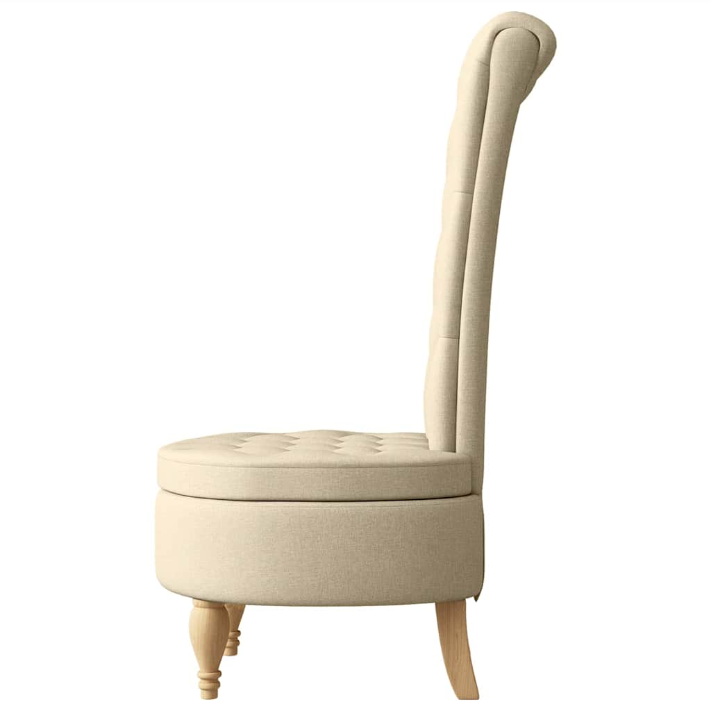 Fauteuil à pantoufle Crème 56,5 x 70 x 110 cm tissu - XIOS