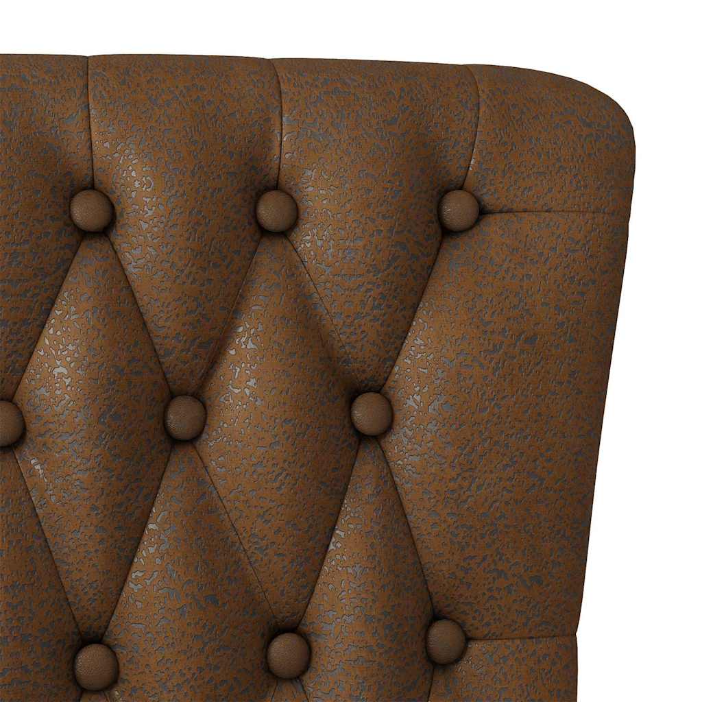 Fauteuil à pantoufle Marron 56,5 x 70 x 110 cm Simili daim - XIOS