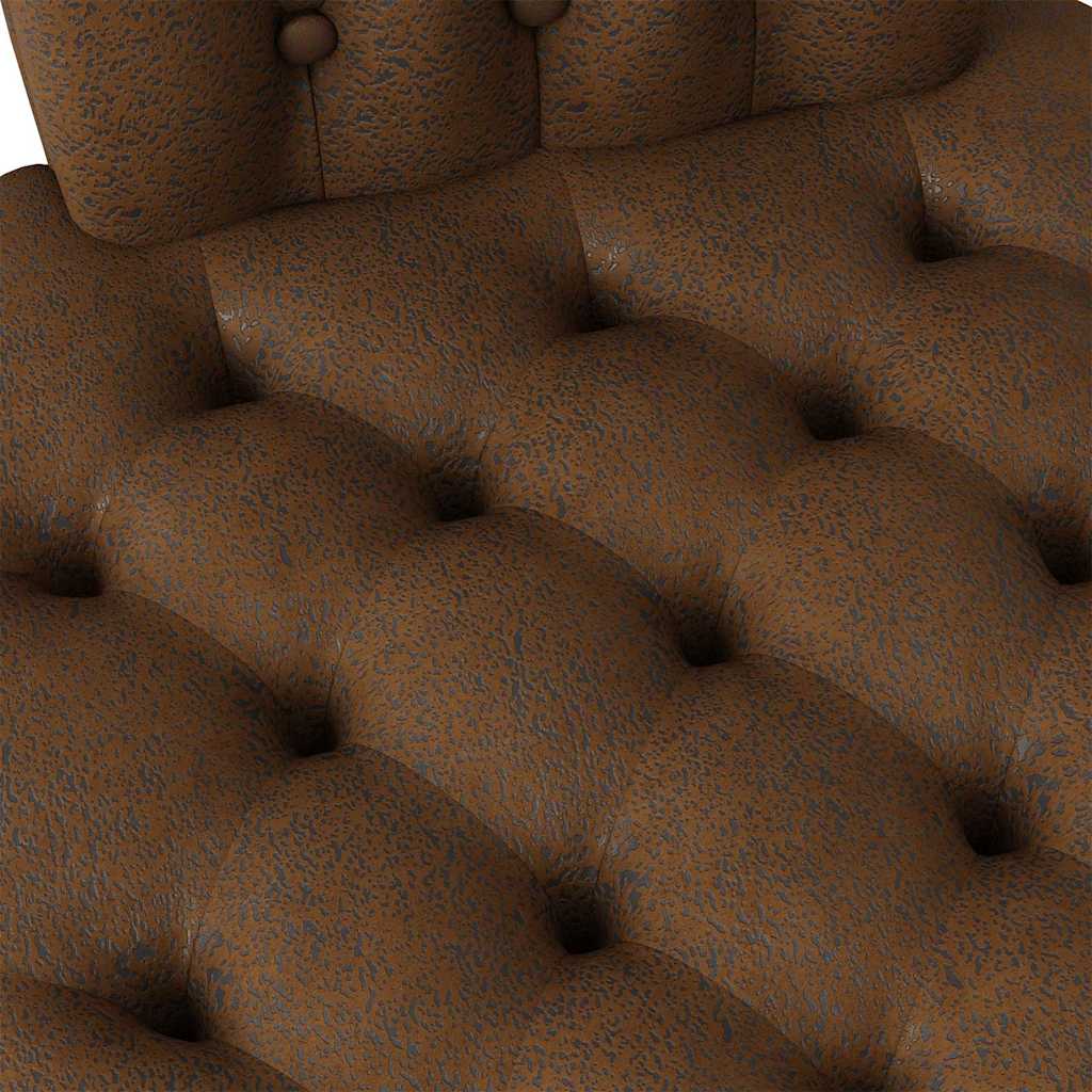 Fauteuil à pantoufle Marron 56,5 x 70 x 110 cm Simili daim - XIOS