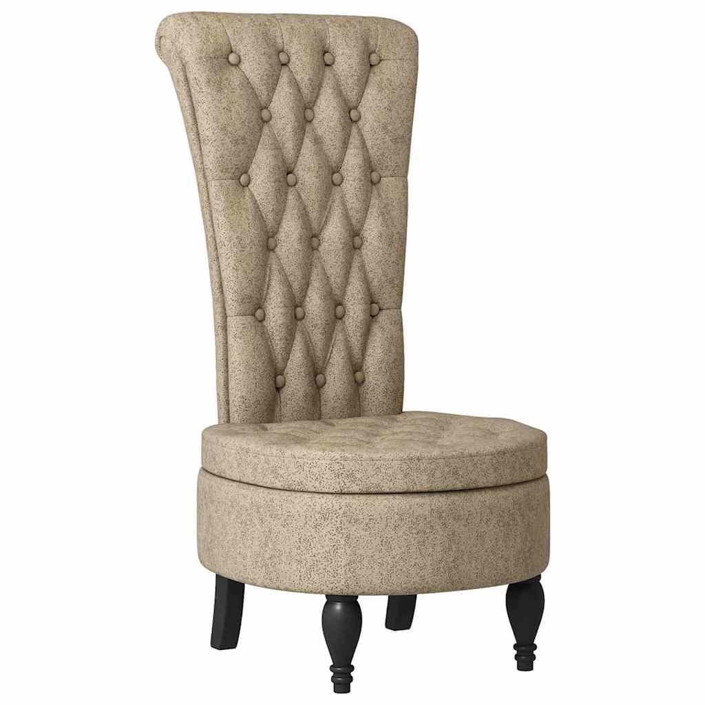Fauteuil à pantoufle Gris clair 56,5 x 70 x 110 cm Simili daim - XIOS