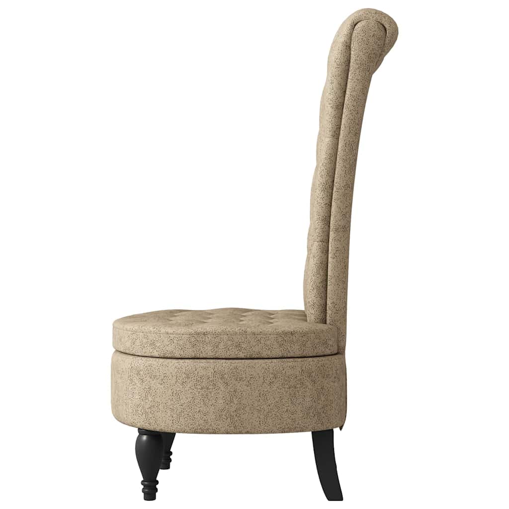 Fauteuil à pantoufle Gris clair 56,5 x 70 x 110 cm Simili daim - XIOS