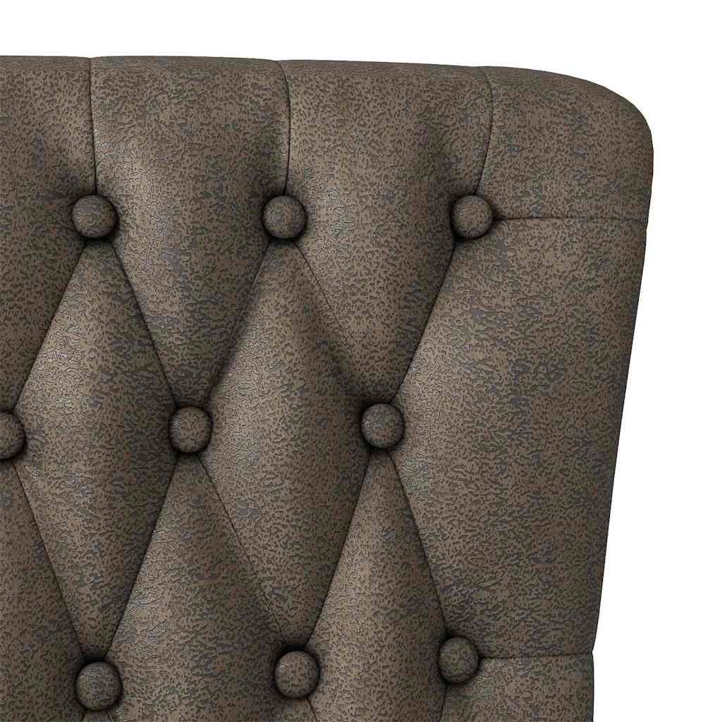 Fauteuil à pantoufle Gris foncé 56,5 x 70 x 110 cm Simili daim - XIOS