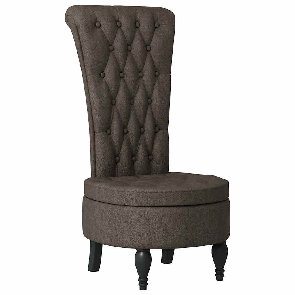 Fauteuil à pantoufle Gris foncé 56,5 x 70 x 110 cm Simili daim - XIOS