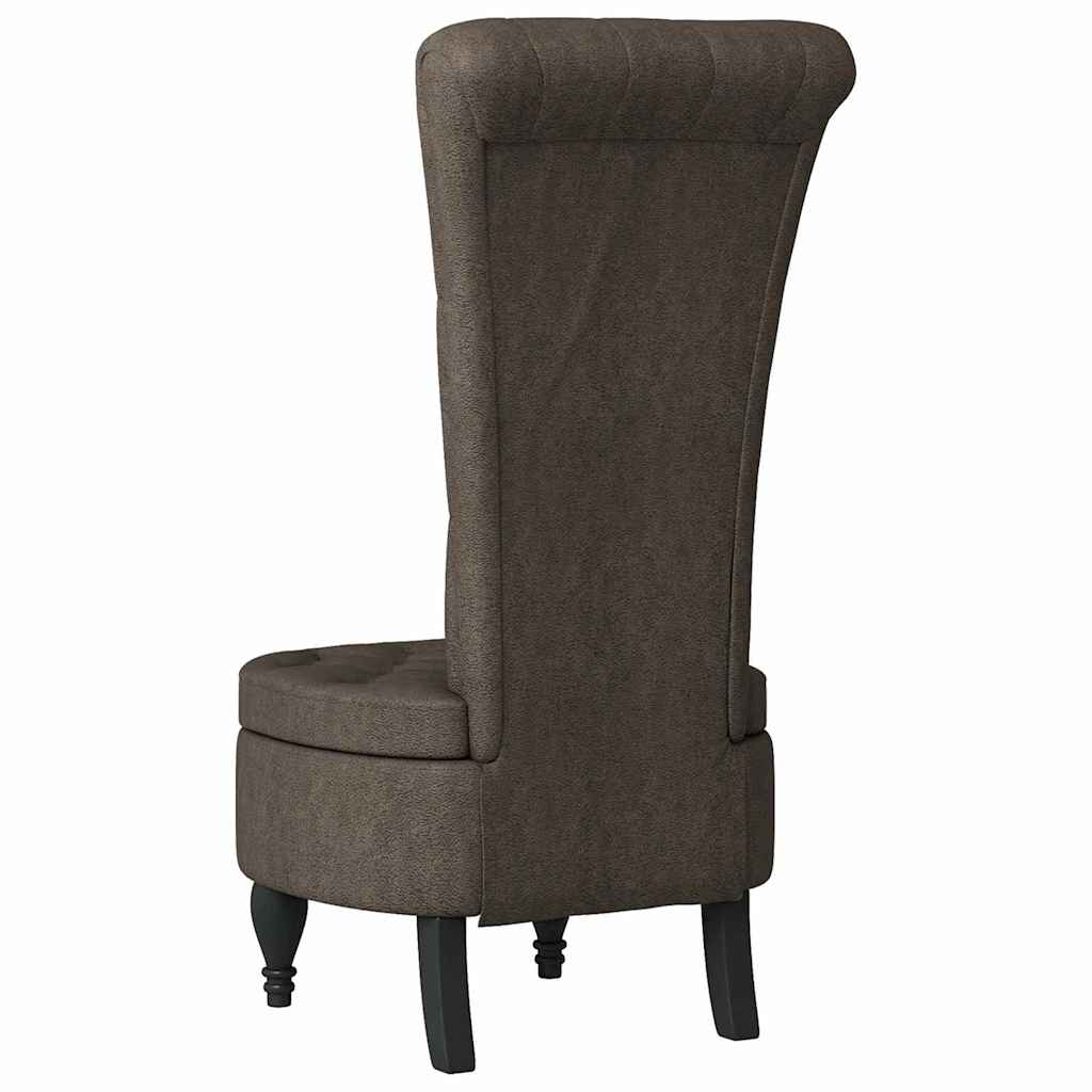 Fauteuil à pantoufle Gris foncé 56,5 x 70 x 110 cm Simili daim - XIOS