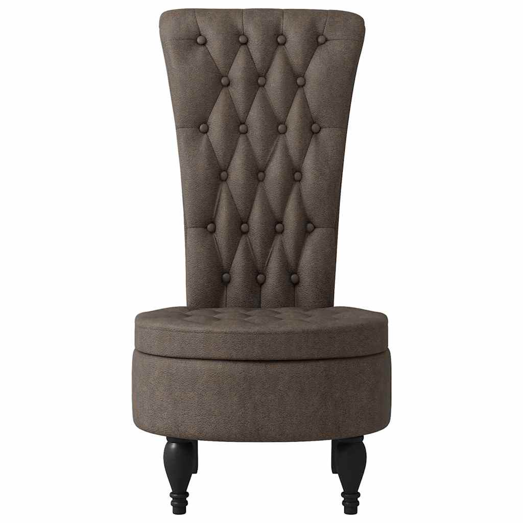 Fauteuil à pantoufle Gris foncé 56,5 x 70 x 110 cm Simili daim - XIOS