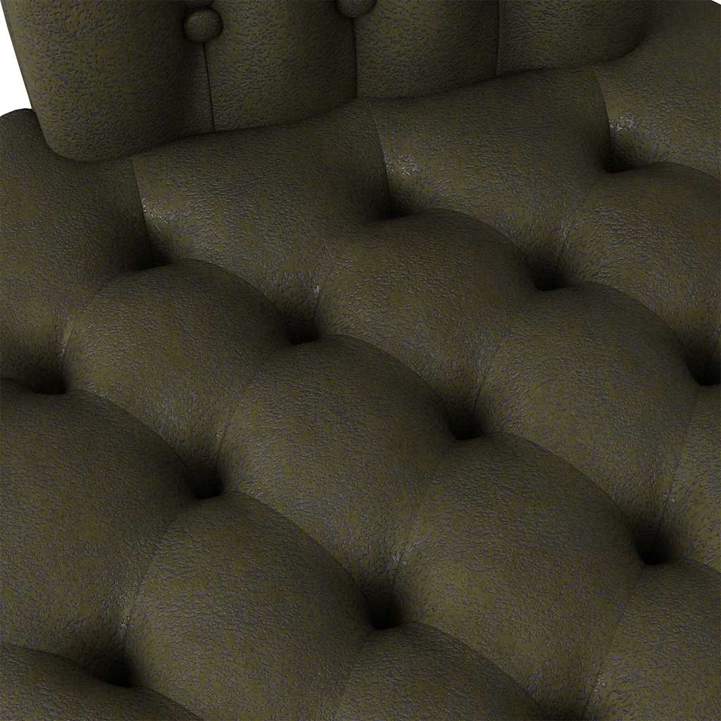 Fauteuil à pantoufle Vert armée 56,5 x 70 x 110 cm Simili daim - XIOS