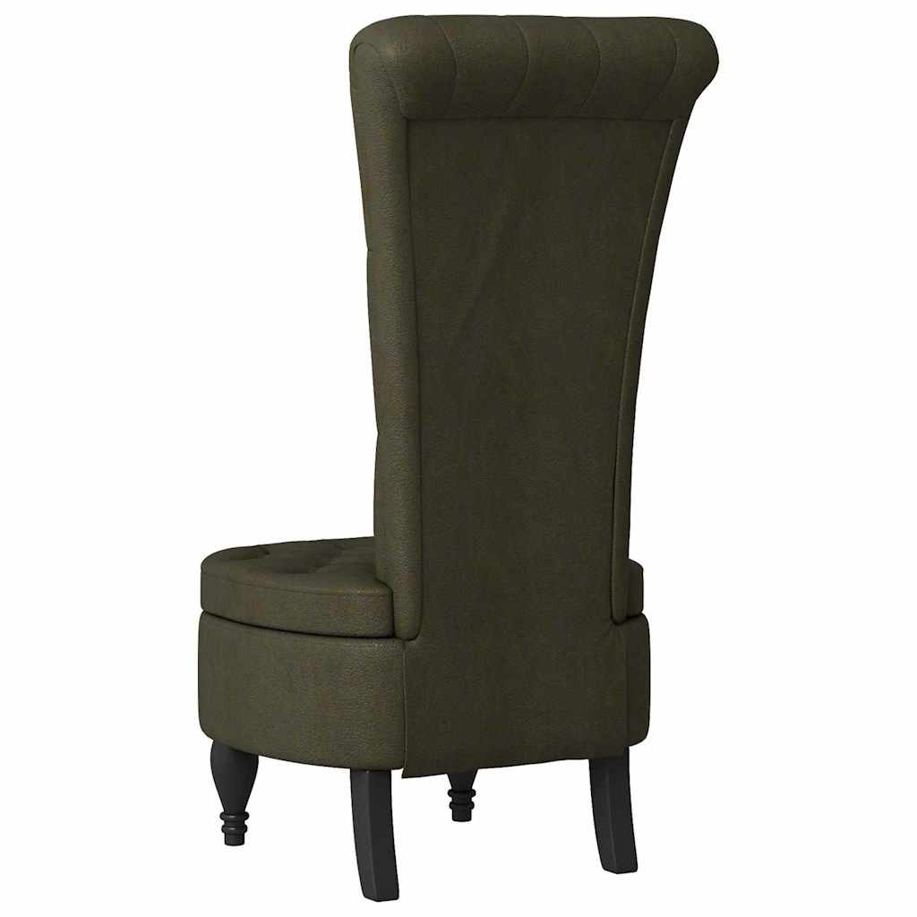 Fauteuil à pantoufle Vert armée 56,5 x 70 x 110 cm Simili daim - XIOS