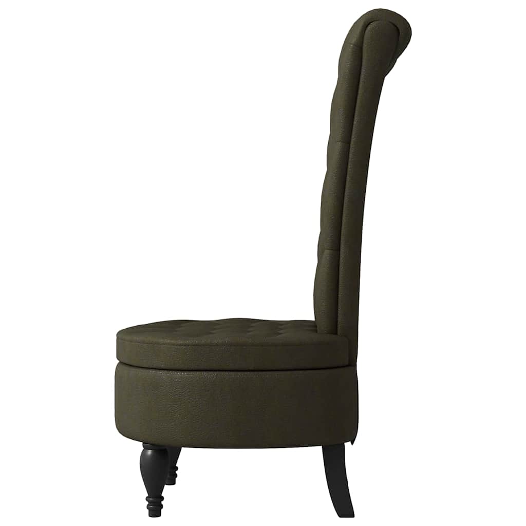 Fauteuil à pantoufle Vert armée 56,5 x 70 x 110 cm Simili daim - XIOS