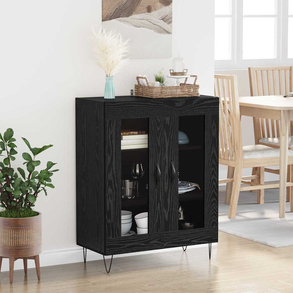 Buffet Chêne noir 69,5 x 34 x 90 cm Bois d'ingénierie - XIOS