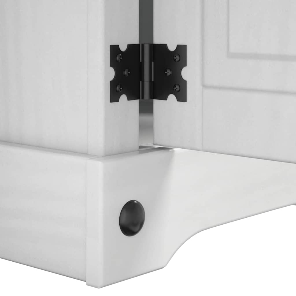 Table de chevet Corona Blanc 35 x 32,5 x 58 cm Pin massif - XIOS