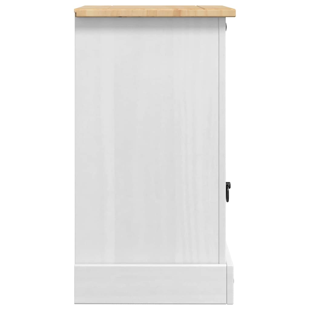 Table de chevet Corona Blanc 45 x 35 x 64 cm Pin massif - XIOS