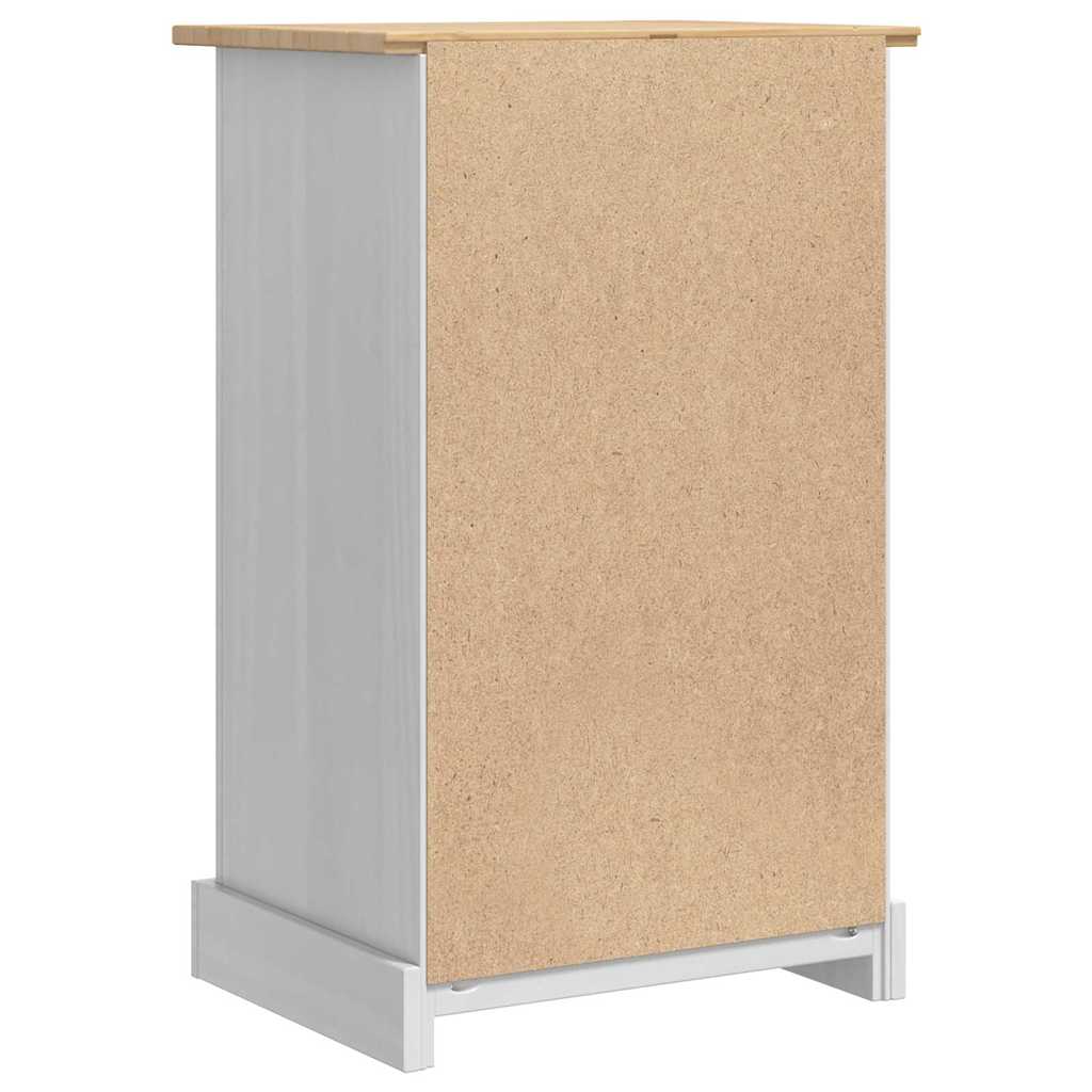 Table de chevet avec tiroir Blanc 53 x 39 x 84 cm Pin massif - XIOS