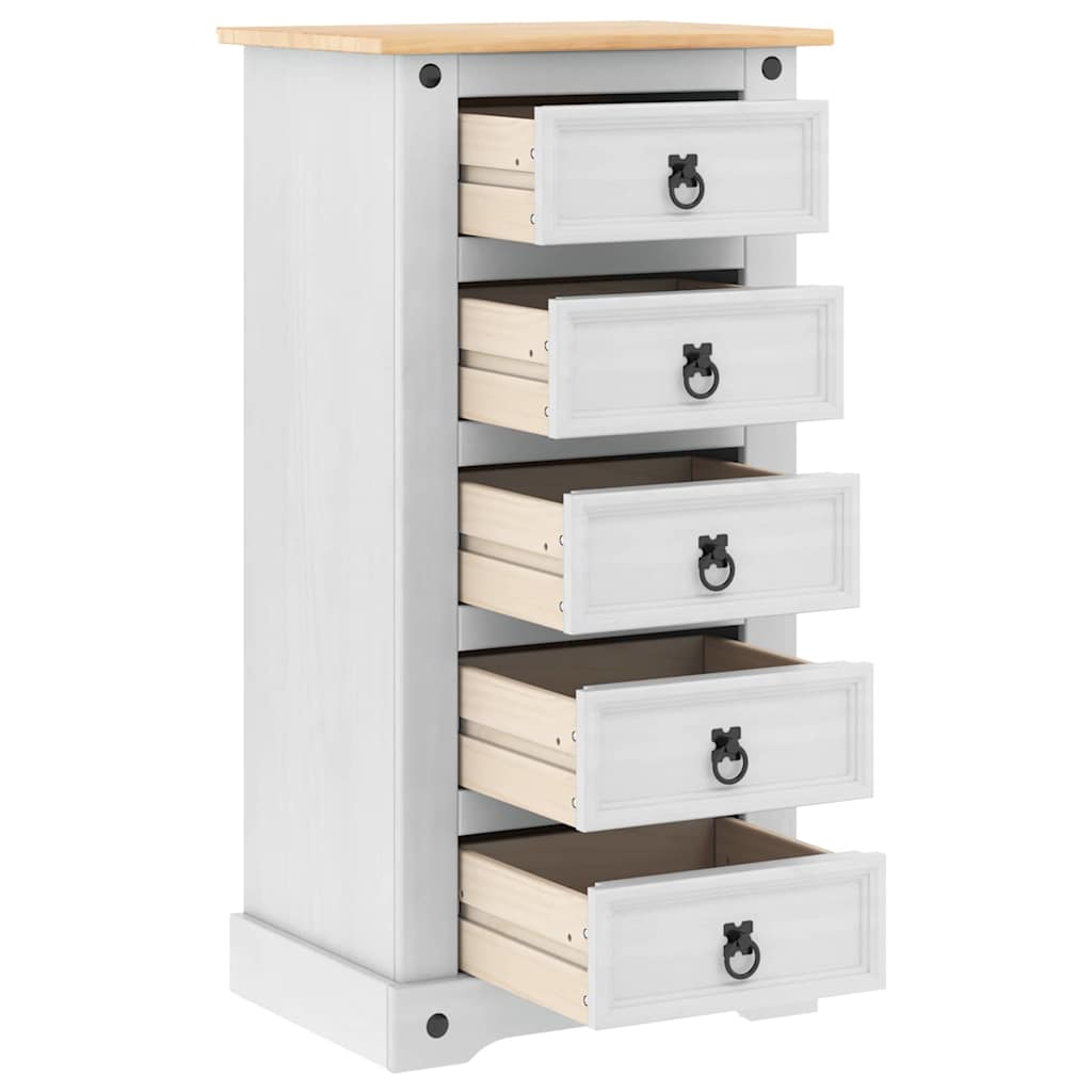 Table de chevet Corona Blanc 53 x 39 x 103 cm Pin massif - XIOS