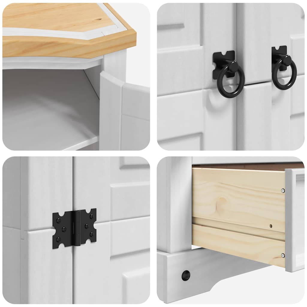 Armoire CORONA Blanc 101 x 52 x 170 cm Pin massif