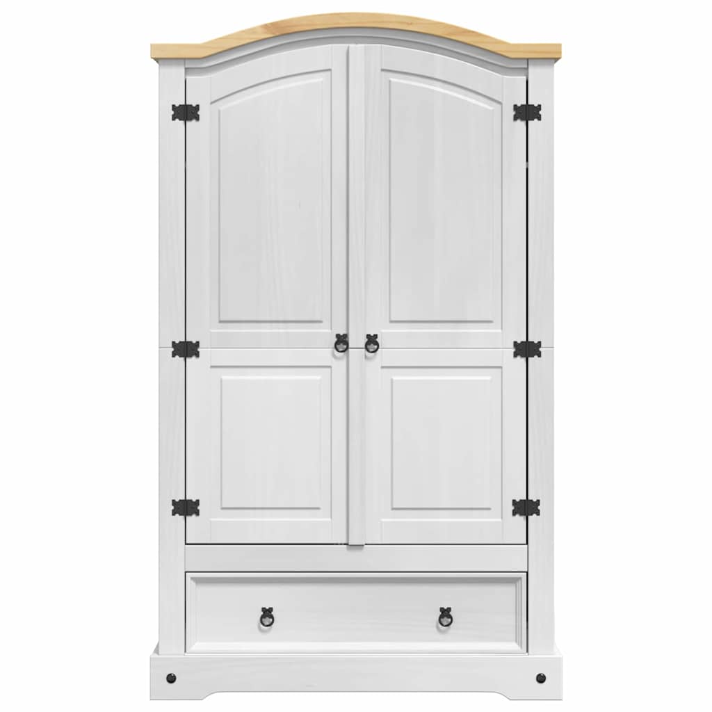 Armoire avec tiroir Corona Blanc 101 x 52 x 170 cm Pin massif - XIOS