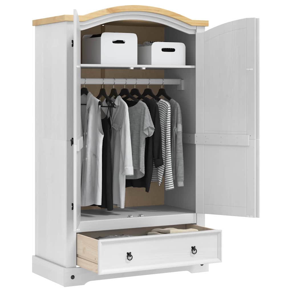 Armoire CORONA Blanc 101 x 52 x 170 cm Pin massif