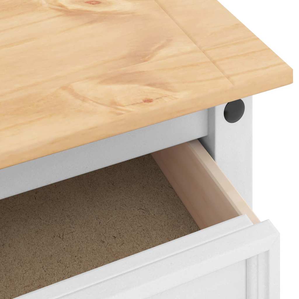 Table d'appoint avec tiroir Blanc 50 x 50 x 50 cm Pin massif - XIOS