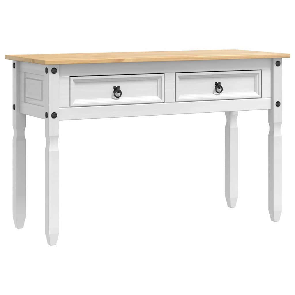 Table d'appoint avec tiroir Blanc 115 x 46 x 73 cm Pin massif - XIOS
