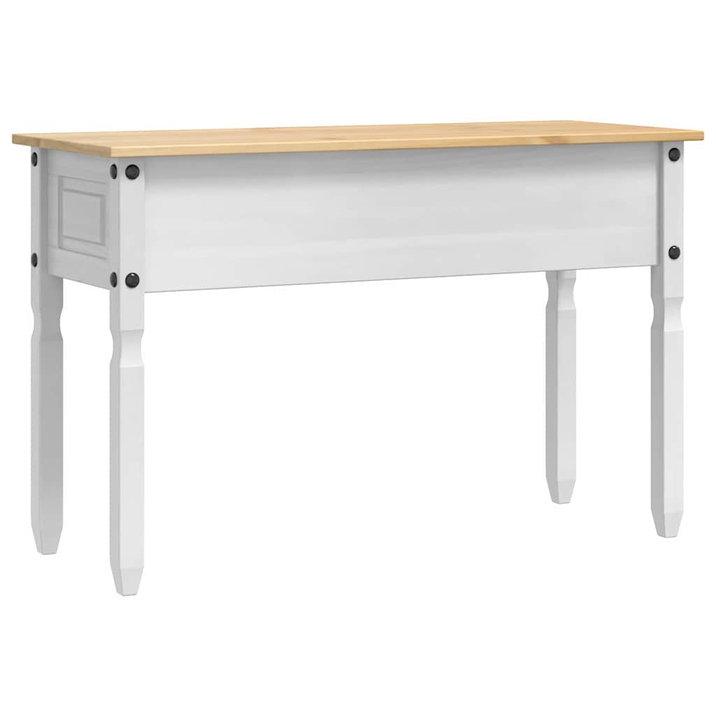 Table d'appoint avec tiroir Blanc 115 x 46 x 73 cm Pin massif - XIOS