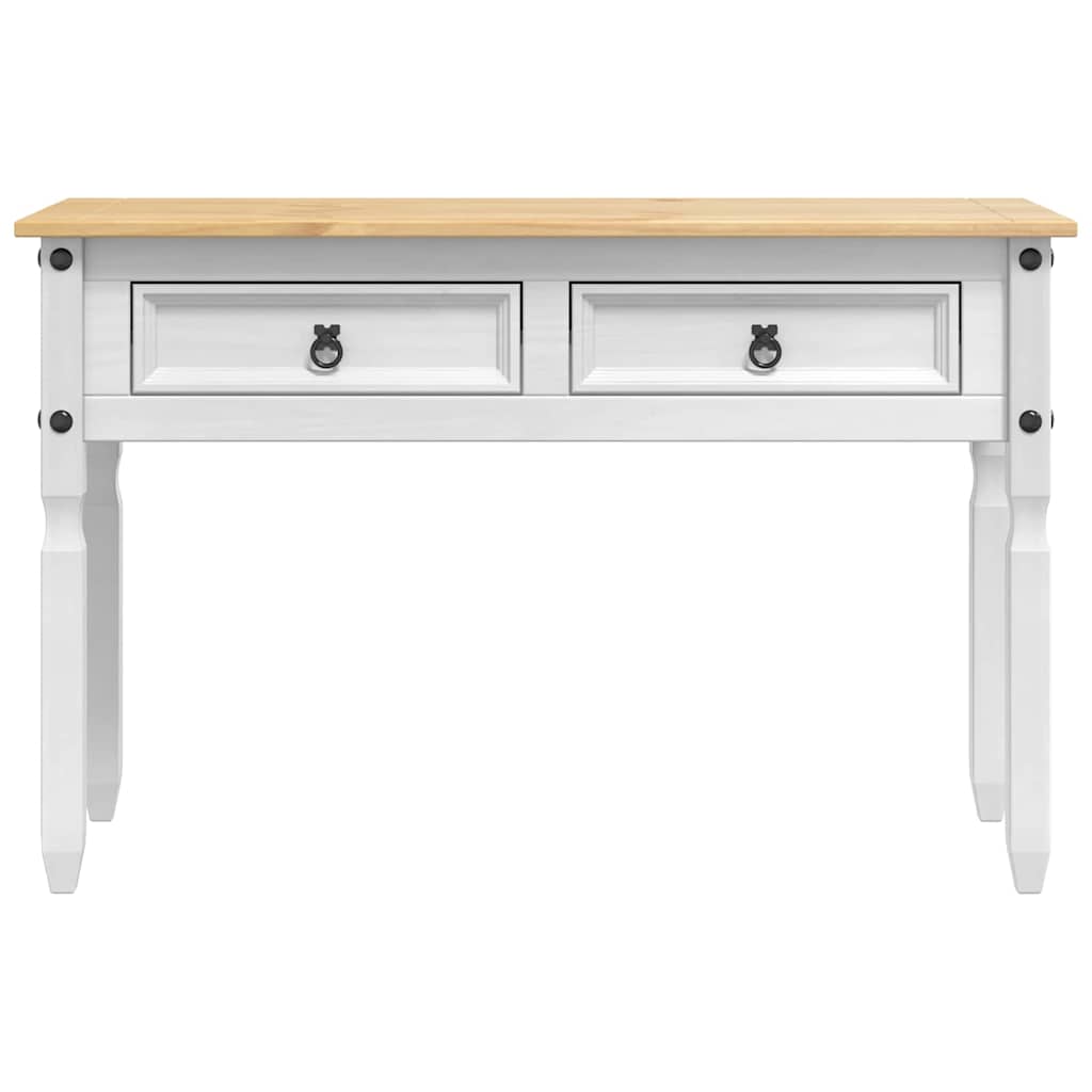 Table d'appoint avec tiroir Blanc 115 x 46 x 73 cm Pin massif - XIOS