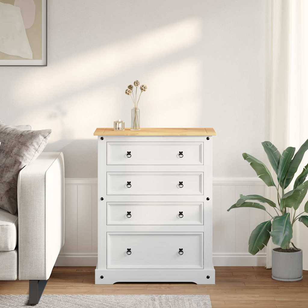 Coffres de rangement avec tiroir Corona Blanc 92 x 48 x 114 cm
