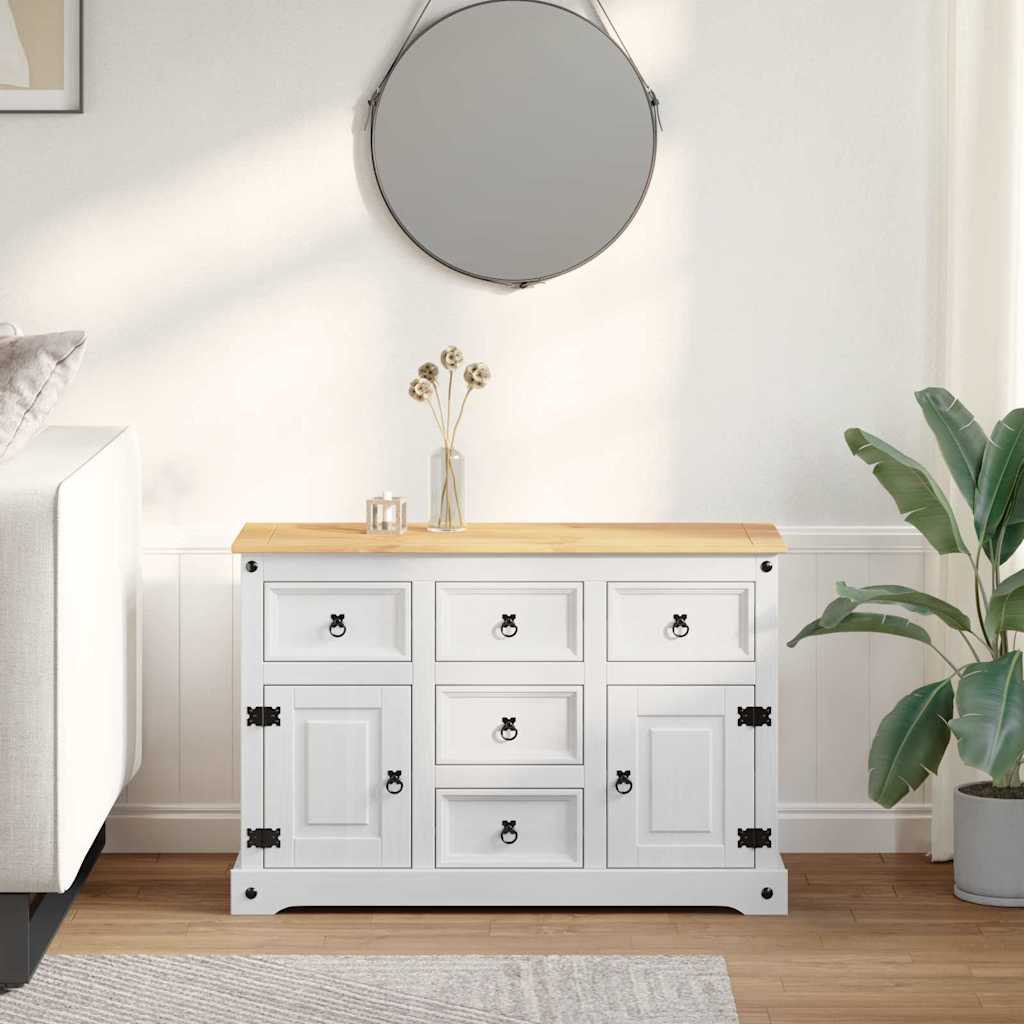 Coffres de rangement Corona Blanc 112 x 40 x 75 cm Pin massif - XIOS