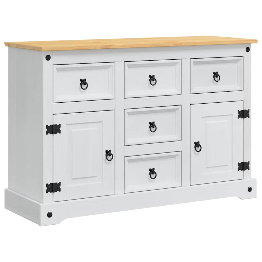 Coffres de rangement Corona Blanc 112 x 40 x 75 cm Pin massif - XIOS