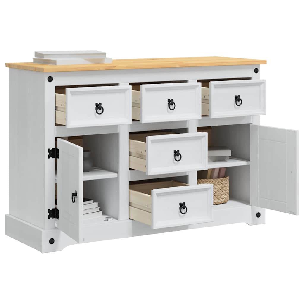 Coffres de rangement Corona Blanc 112 x 40 x 75 cm Pin massif - XIOS