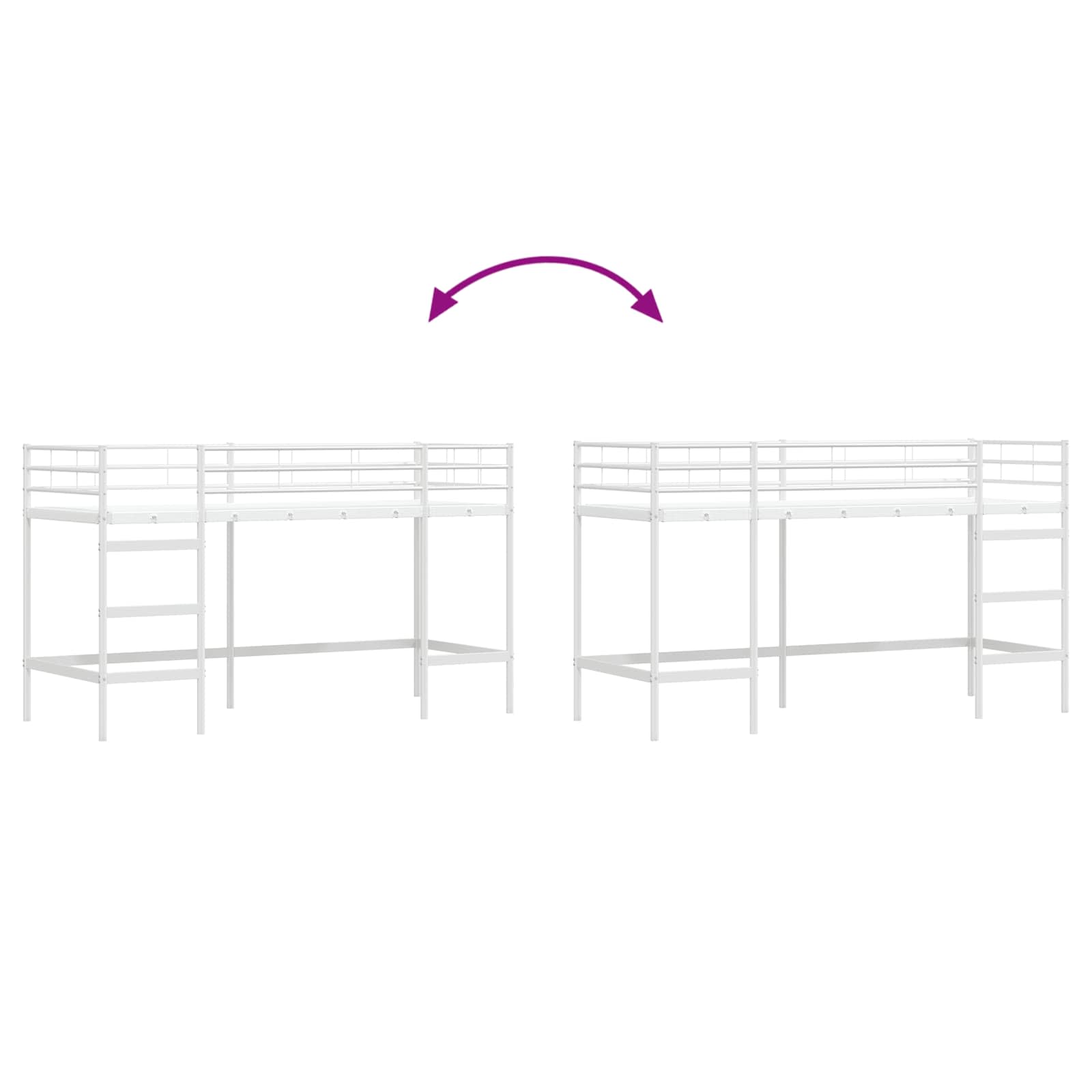 Lit mezzanine pour enfants Blanc 100 x 190 cm - XIOS