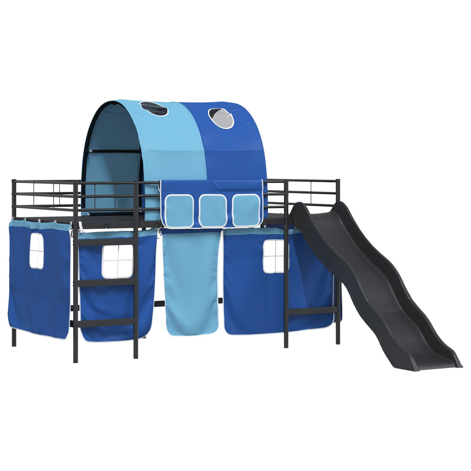 Lit mezzanine pour enfants Noir et Bleu 107 x 200 cm Métал - XIOS